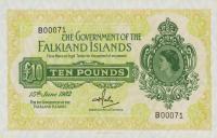 p11c from Falkland Islands: 10 Pounds from 1982